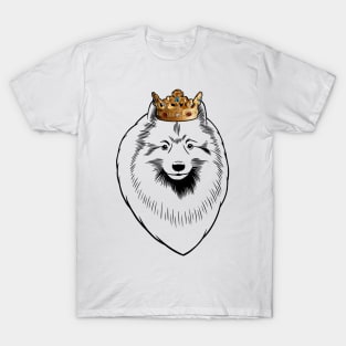 Keeshond Dog King Queen Wearing Crown T-Shirt